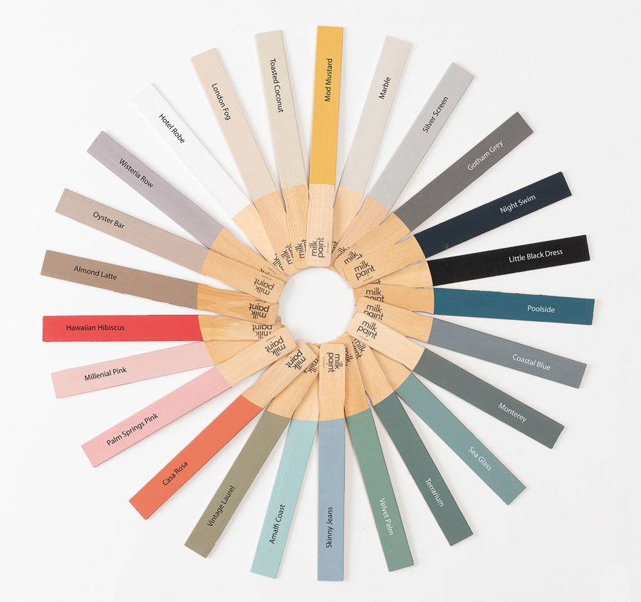 28 beautiful vintage paint color in milk paint on sticks