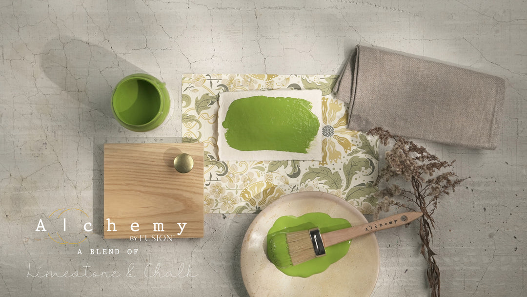 Display of Moss painted on paper overlay