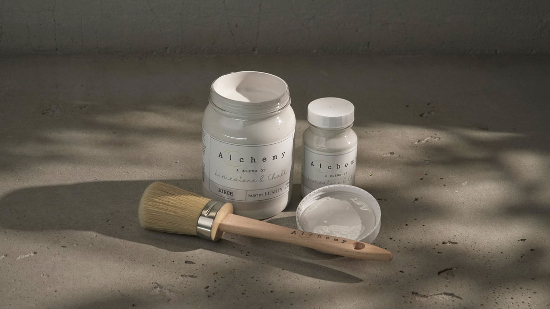 pint size and tester with brush in birch