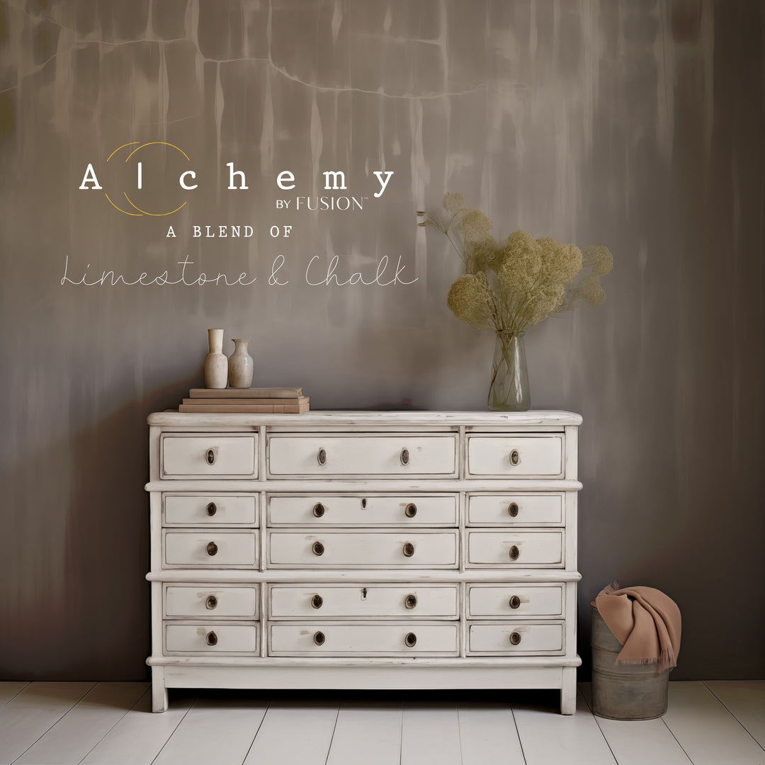 dresser painted and distressed in birch
