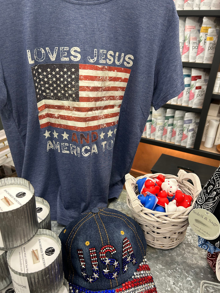 Love's Jesus and America Too T-Shirt