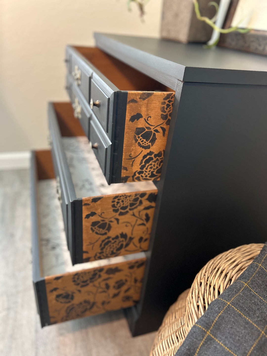 Custom Painted 3-Drawer Dresser
