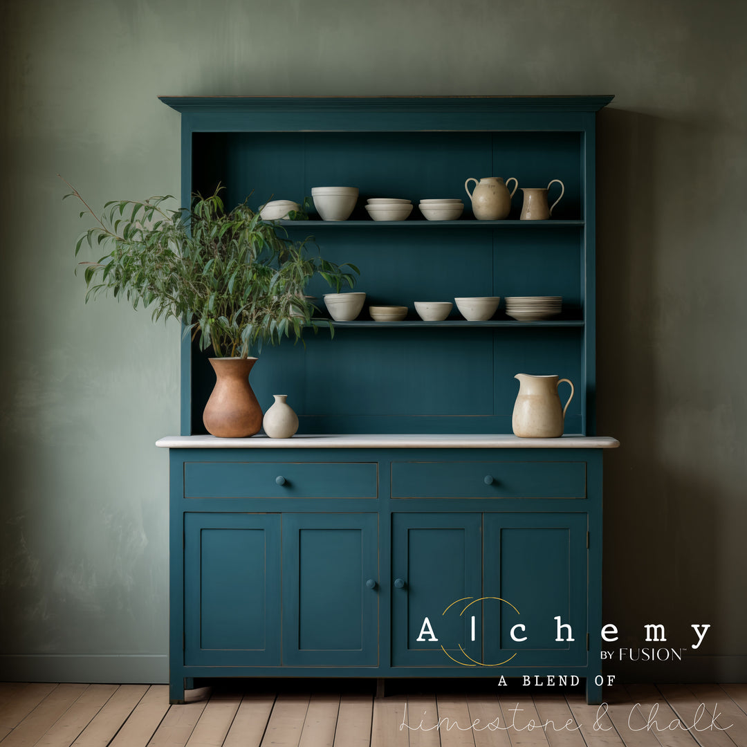 hutch painted in Lagoon front lay