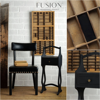 Coal Black I Fusion™ Mineral Paint﻿ (Tester and Pint Size)