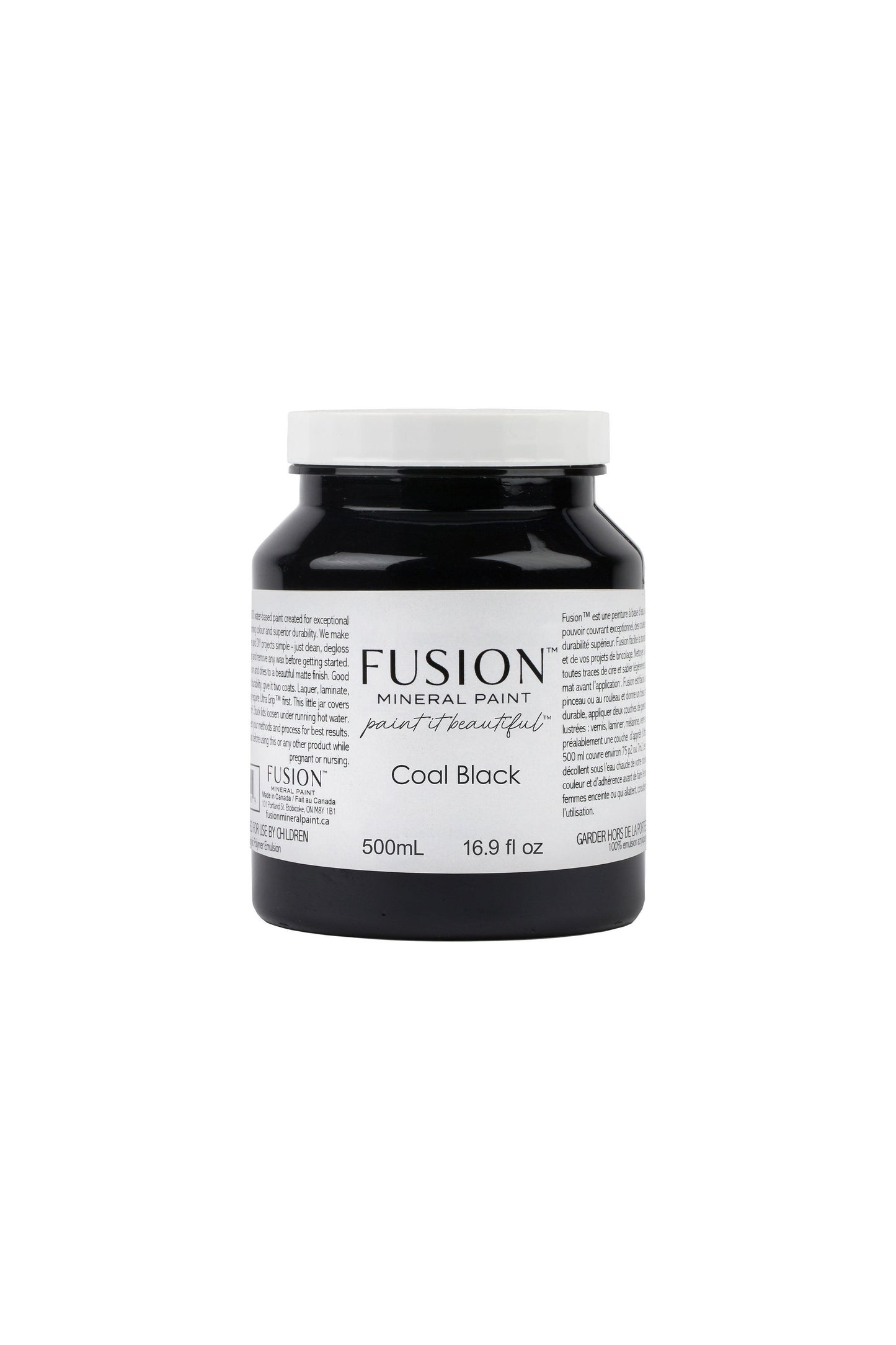 Coal Black I Fusion™ Mineral Paint﻿ (Tester and Pint Size)